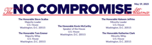 The No Compromise Alliance Urges House Leadership to Take Action on Pistol Brace Ban