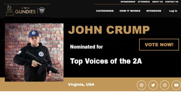 JOHN CRUMP Nominated for Top Voices of the 2A